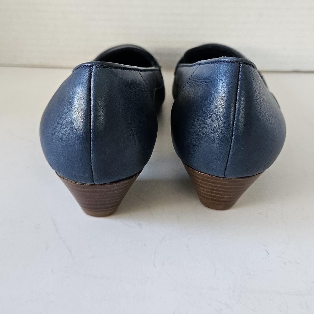 Amalfi Dynamo Womens Italian Leather Heeled Loafer Size 8N - Picture 4 of 9